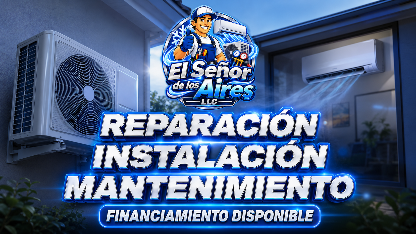 El Señor de los Aires LLC — Reparación, instalación y mantenimiento de aire acondicionado. Financiamiento disponible.